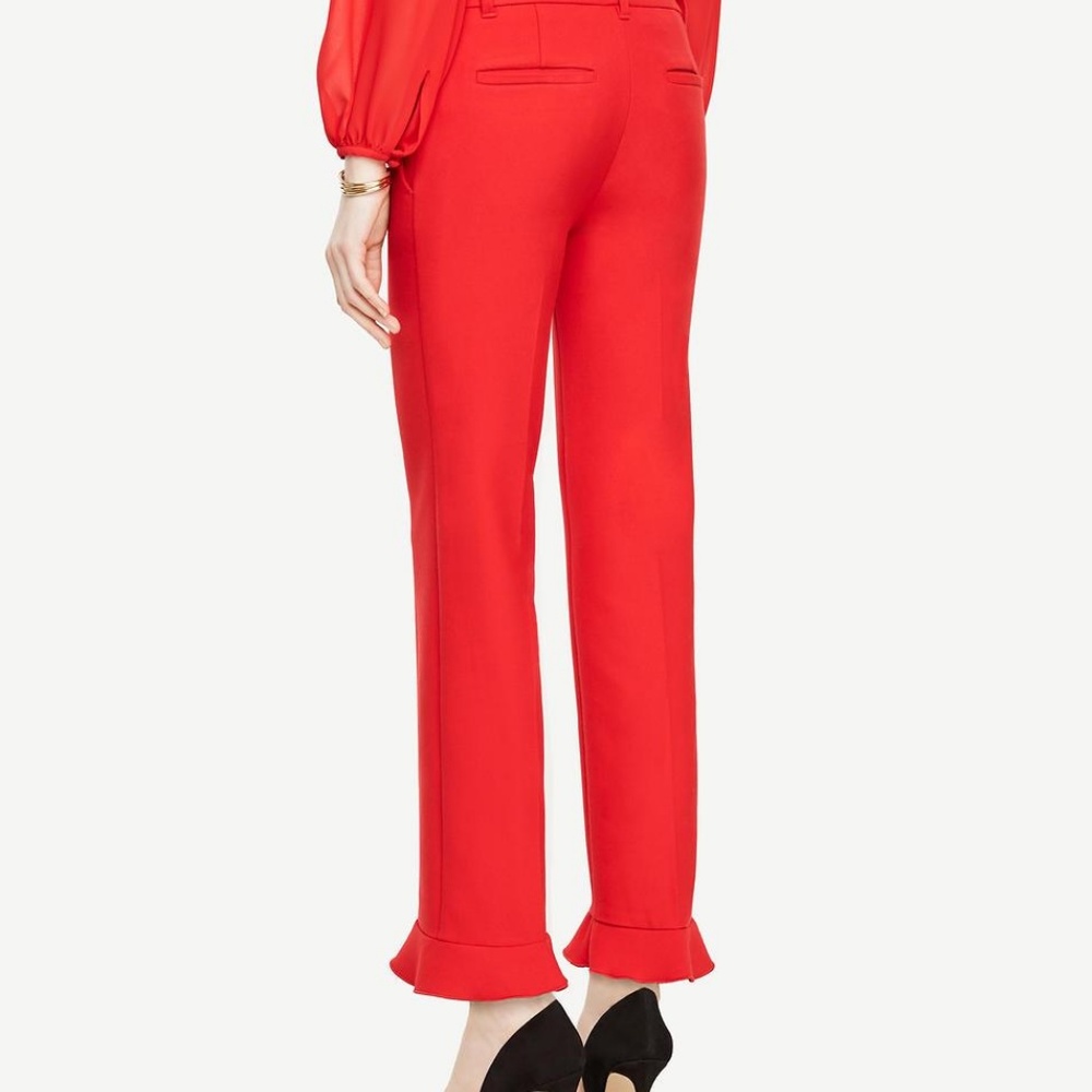 Ankle Pants with Ruffle/ New - Picture 3 of 4